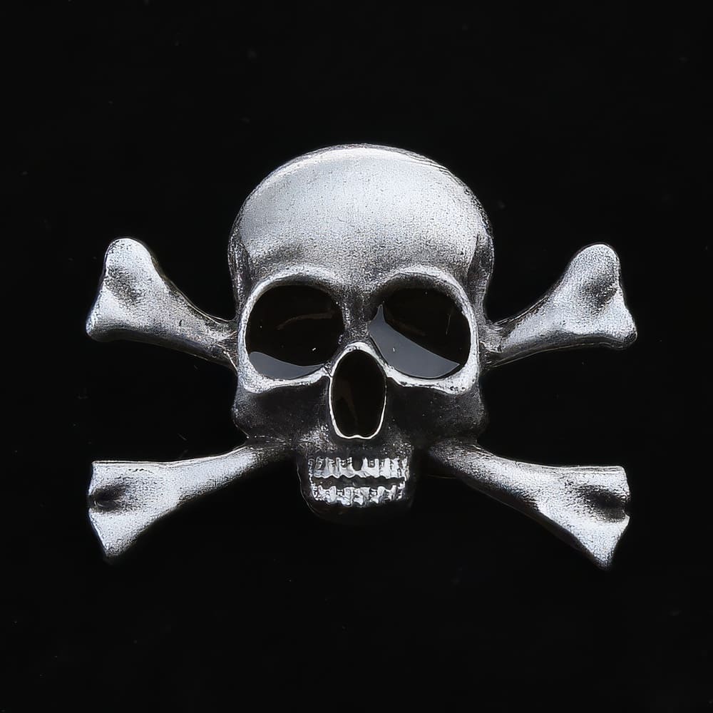 Broche Skull Os Croisé
