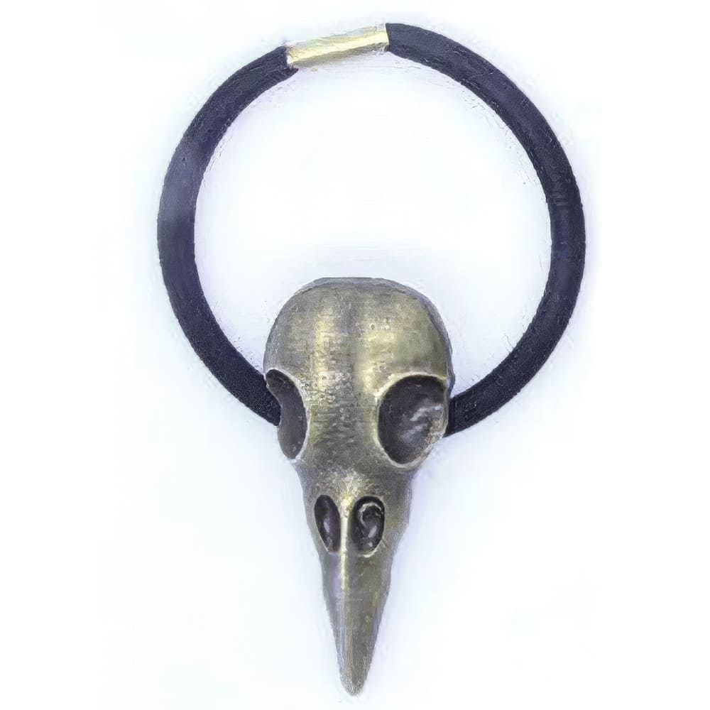Chouchou Elastique pour Cheveux Crane de Corbeau