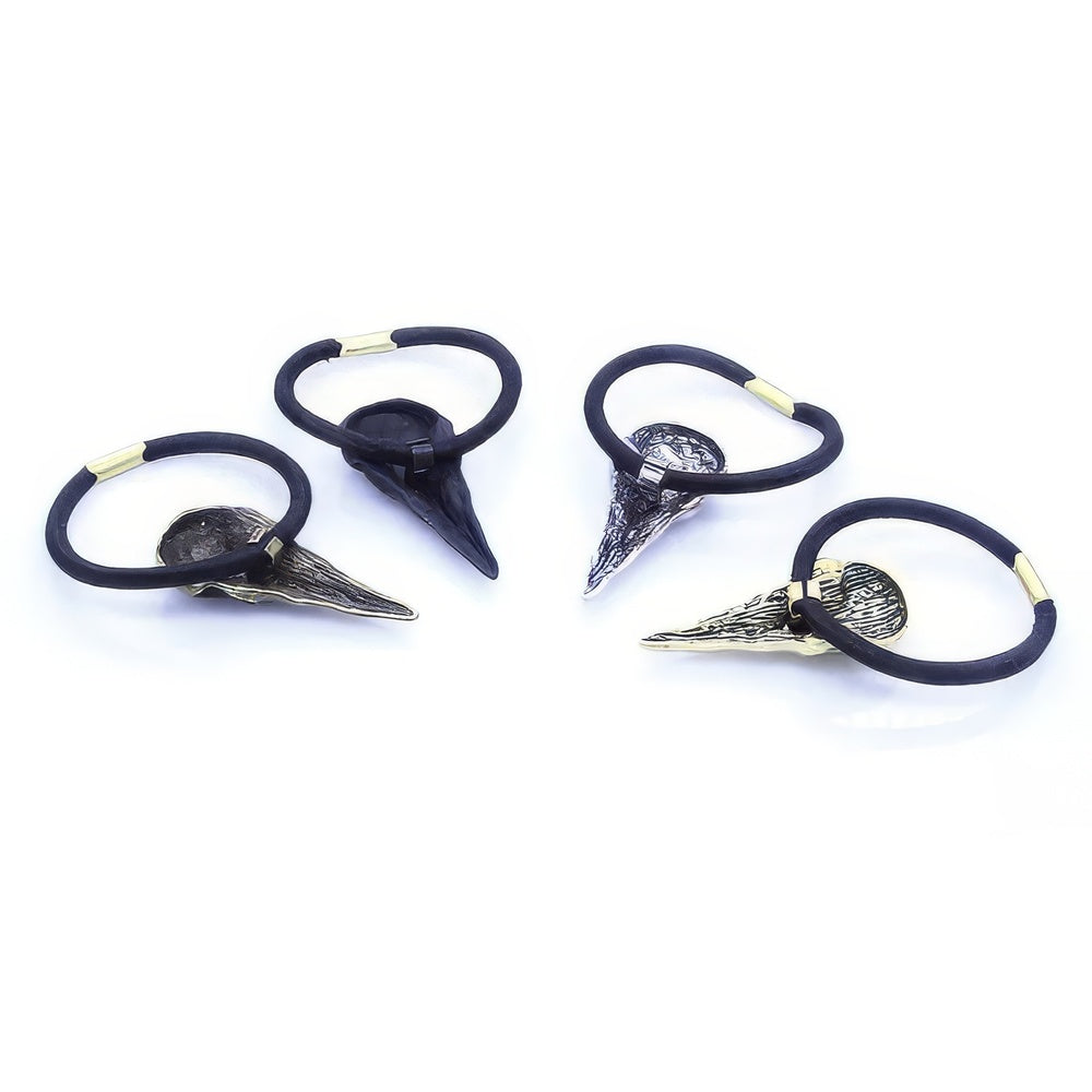 Chouchou Elastique pour Cheveux Crane de Corbeau
