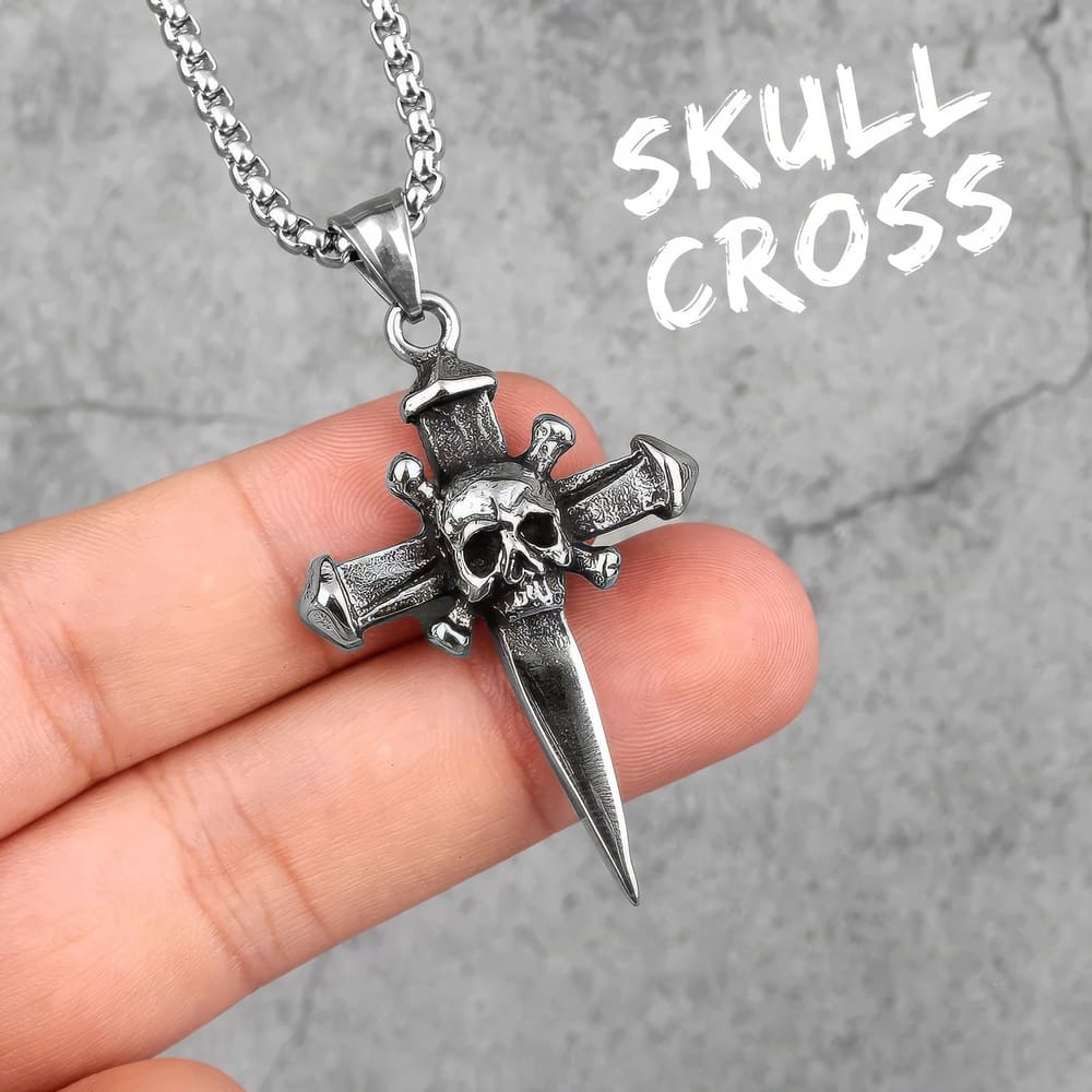 Collier Tête de Mort Epée
