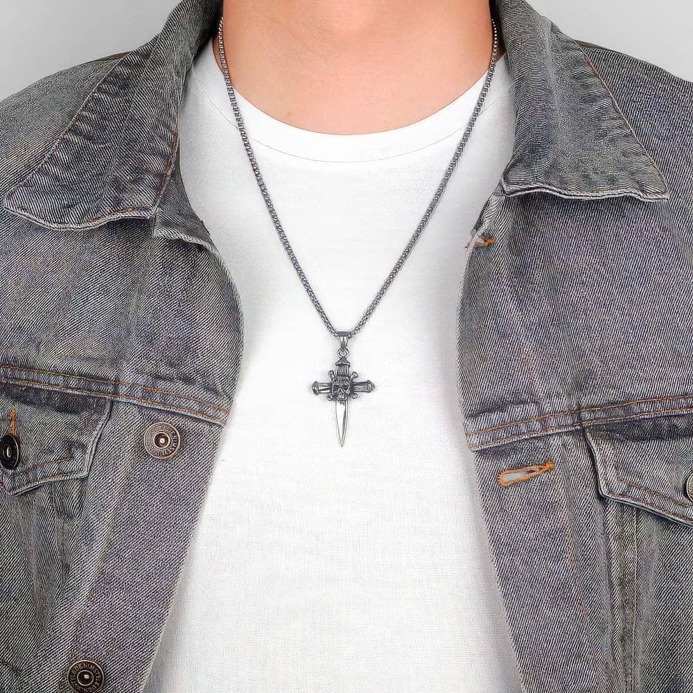 Collier Tête de Mort Croix