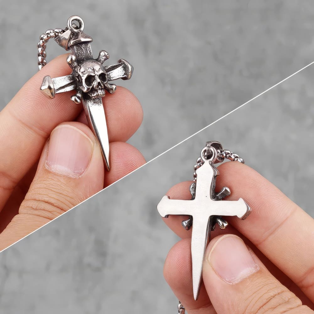 Collier Tête de Mort Croix