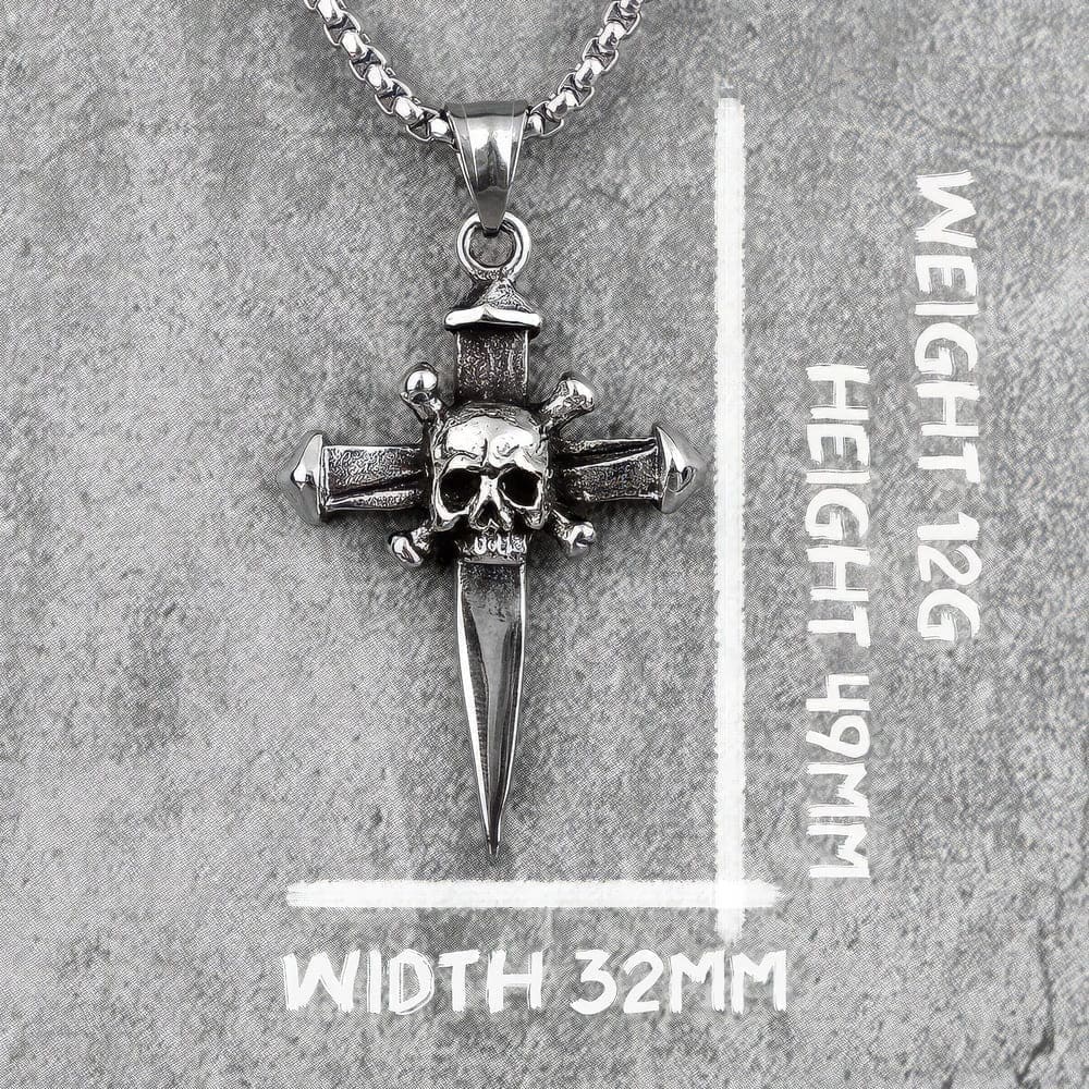 Pendentif Tête de Mort Croix