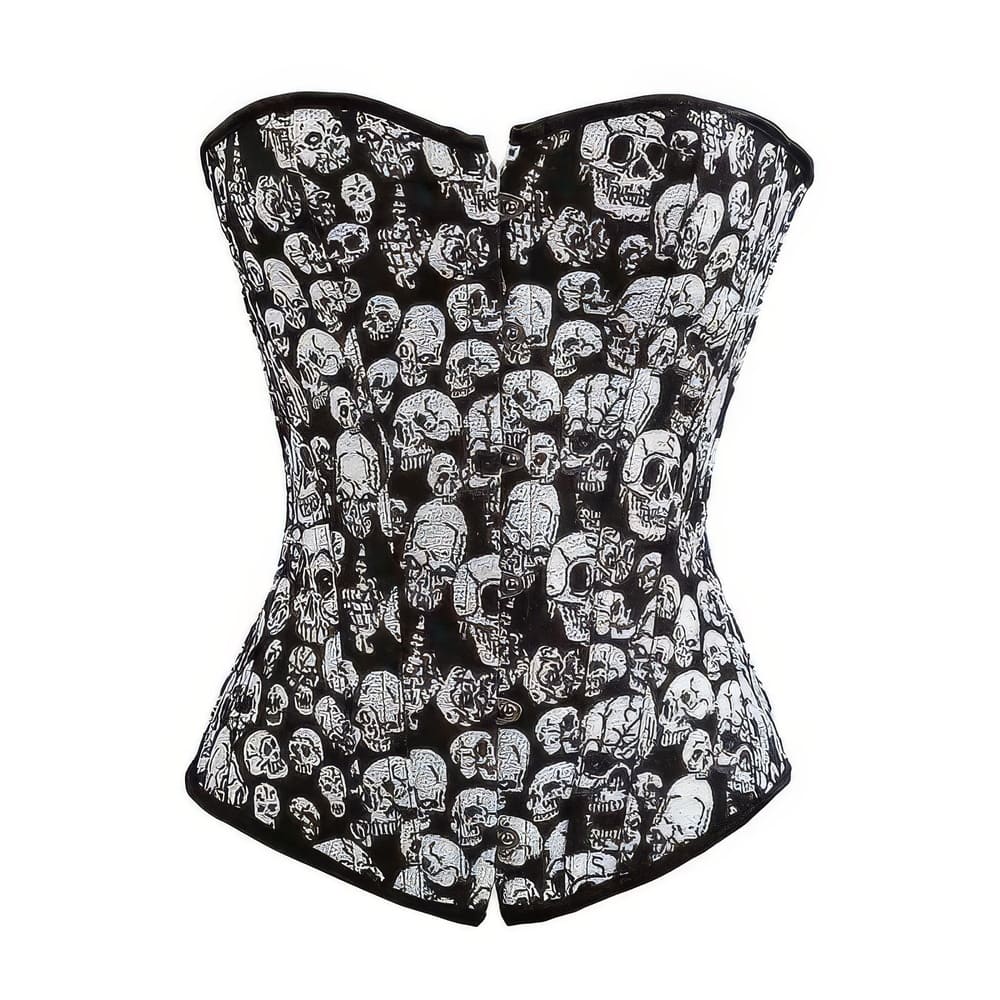 Bustier Tête de Mort Noir et Blanc