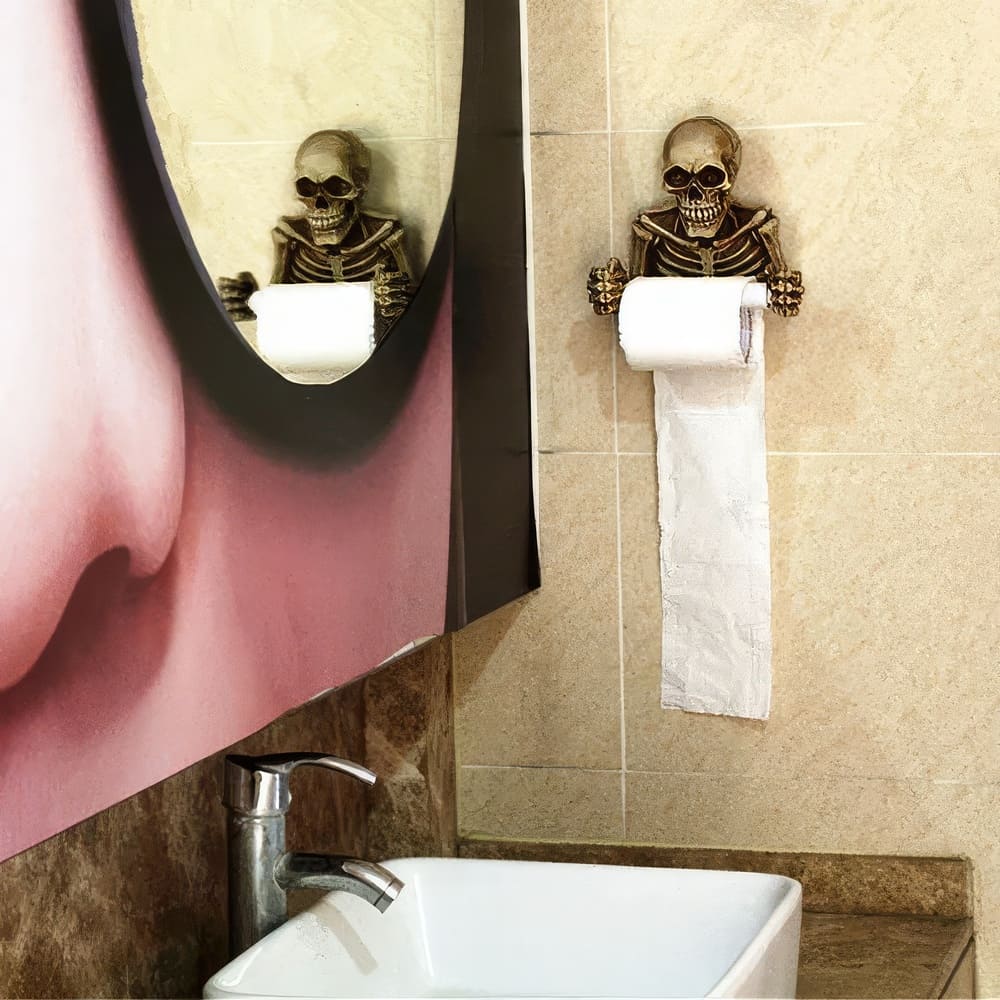 Porte Papier Toilette Tête De Mort