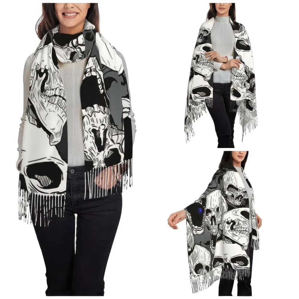 Echarpe Skull Noir et Blanc