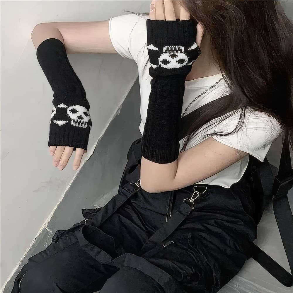 Gants Longs Tricotés