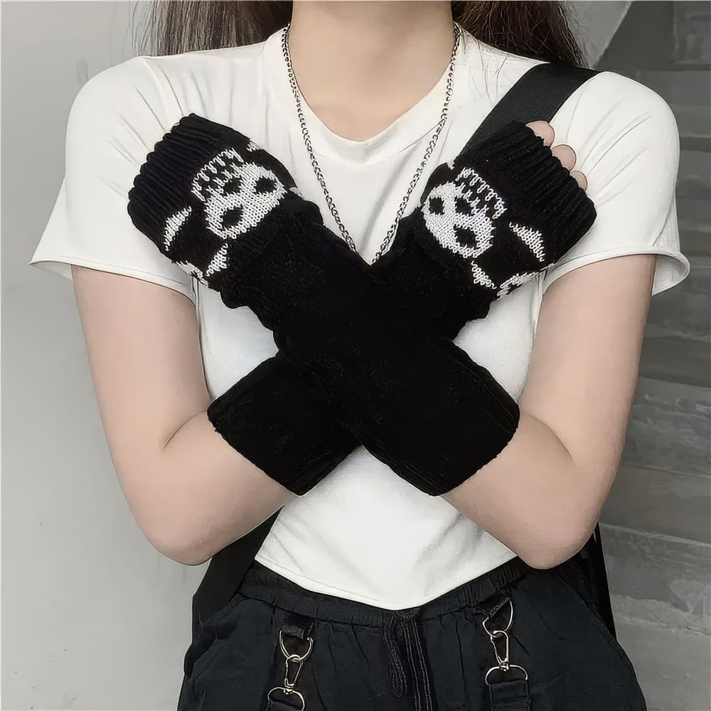 Gants Longs Tricotés