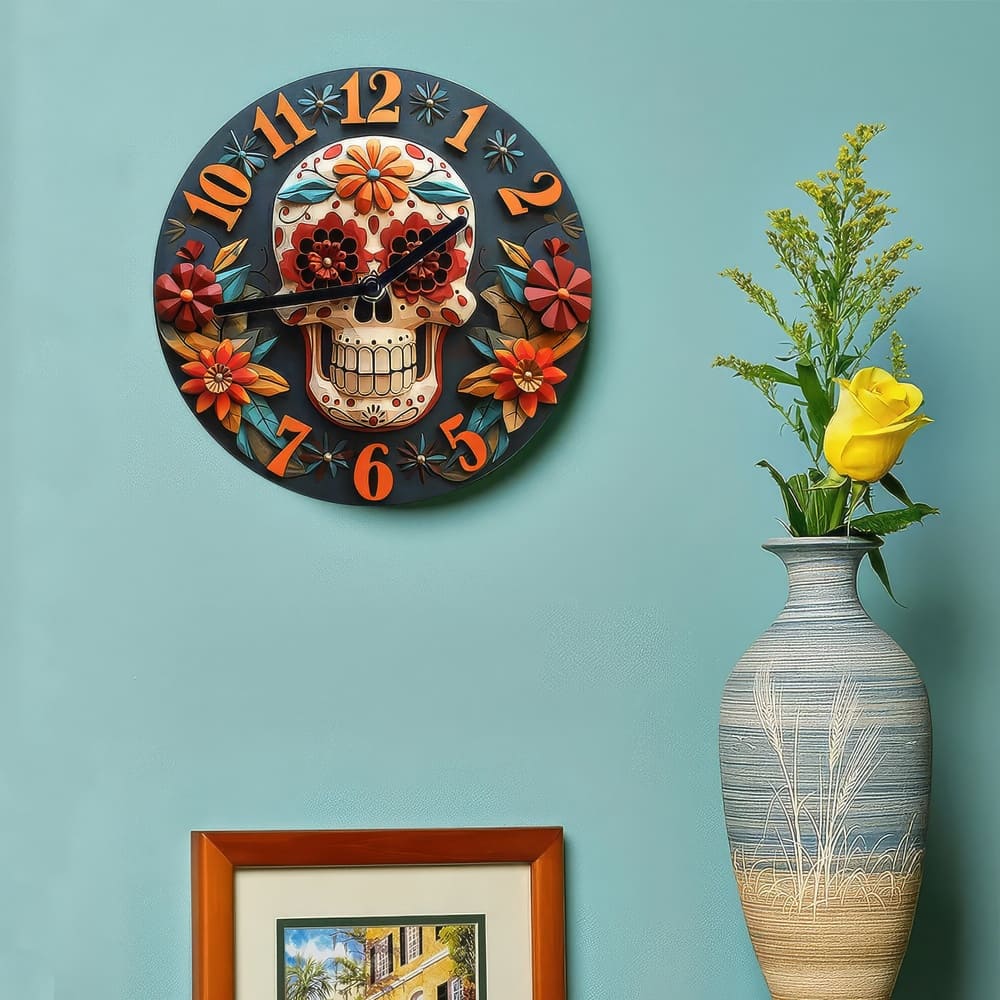 Horloge Murale Calavera