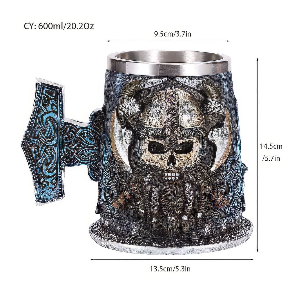Tasse Tête de Mort Guerrier Nordique