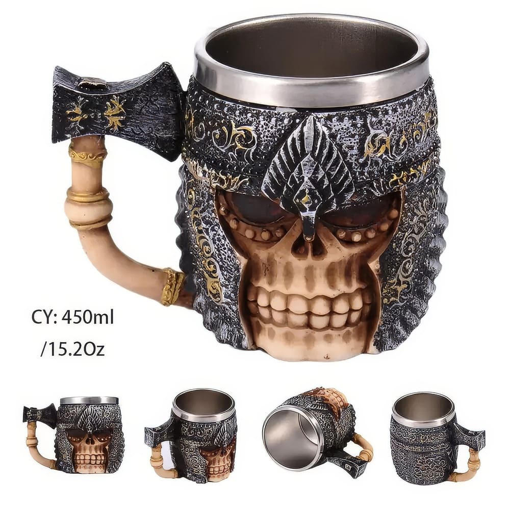 Mug Skull Tête du Chevalier Royal du Moyen Age
