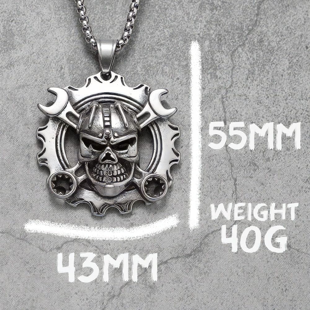 Pendentif Tête De Mort Mécanicien