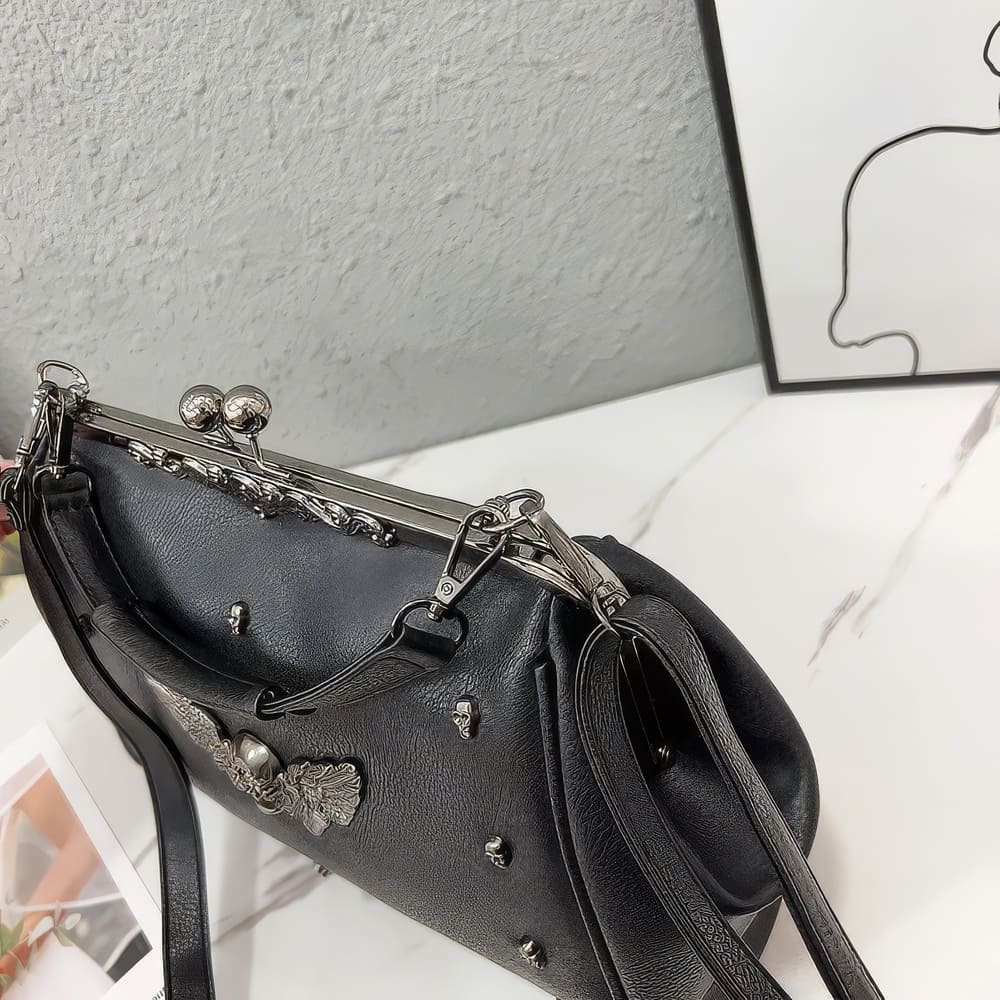 Sac à Main Tête de Mort Ailée