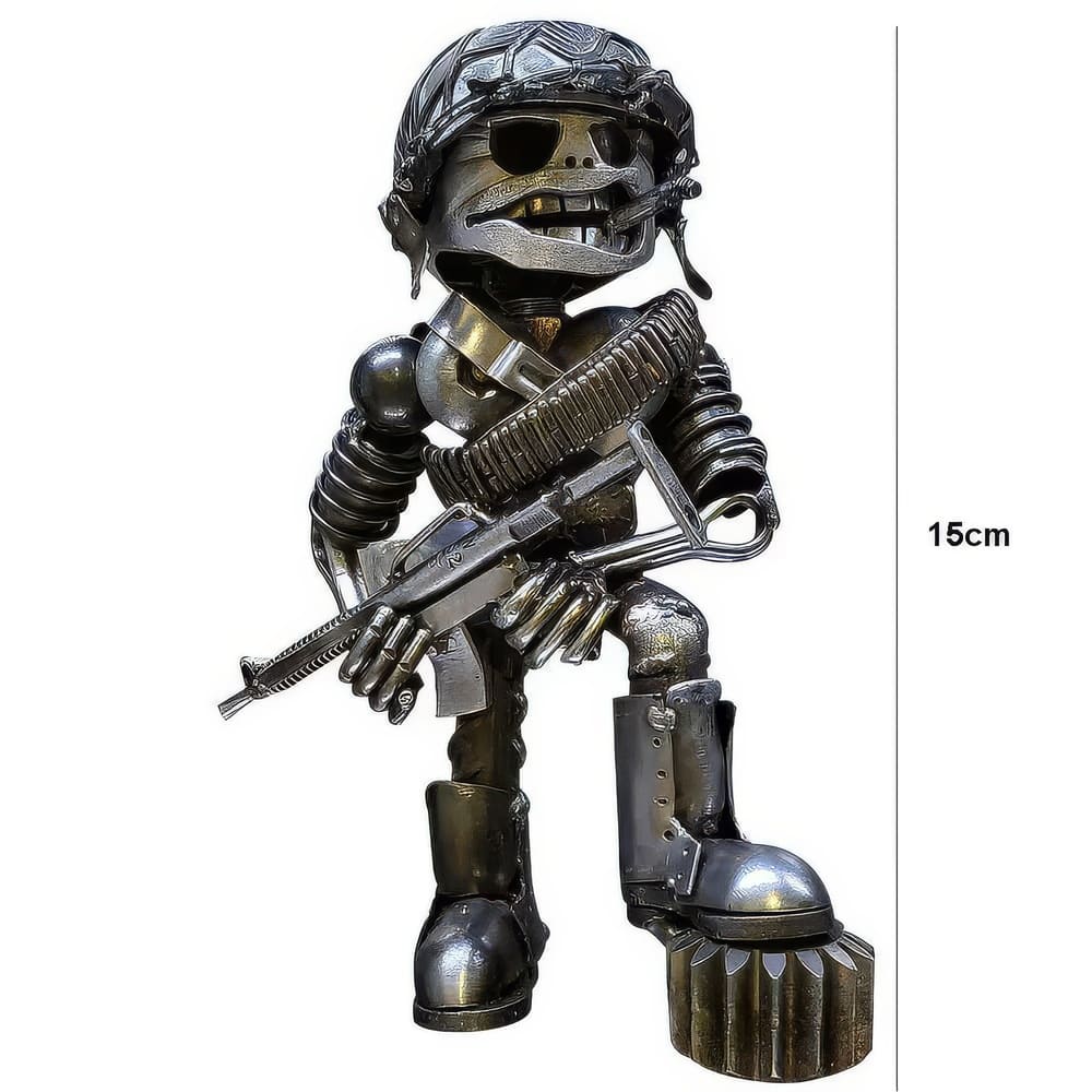Statuette Squelette Militaire