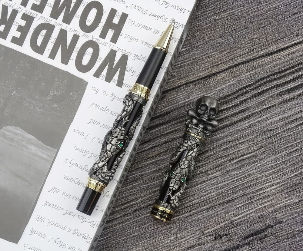 Stylo à Bille Crane et Serpent