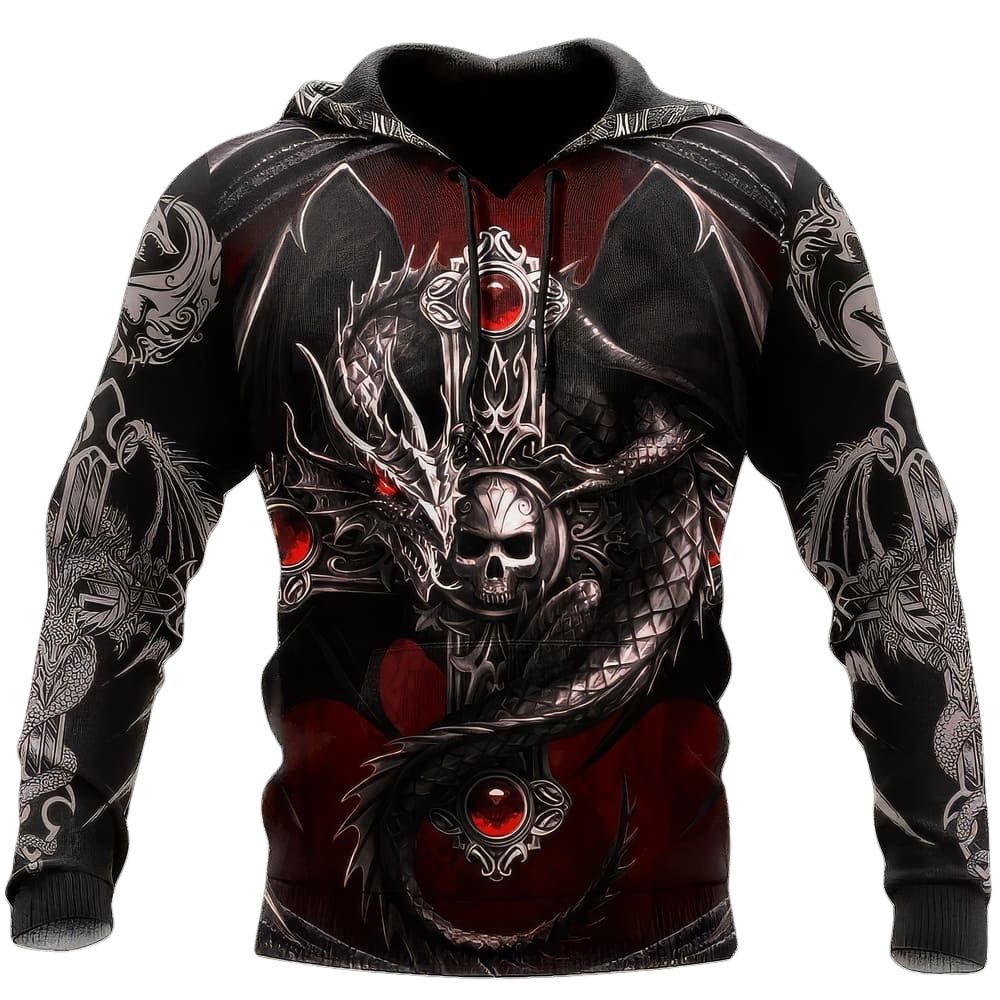 Sweat Tête de Mort Et Dragon