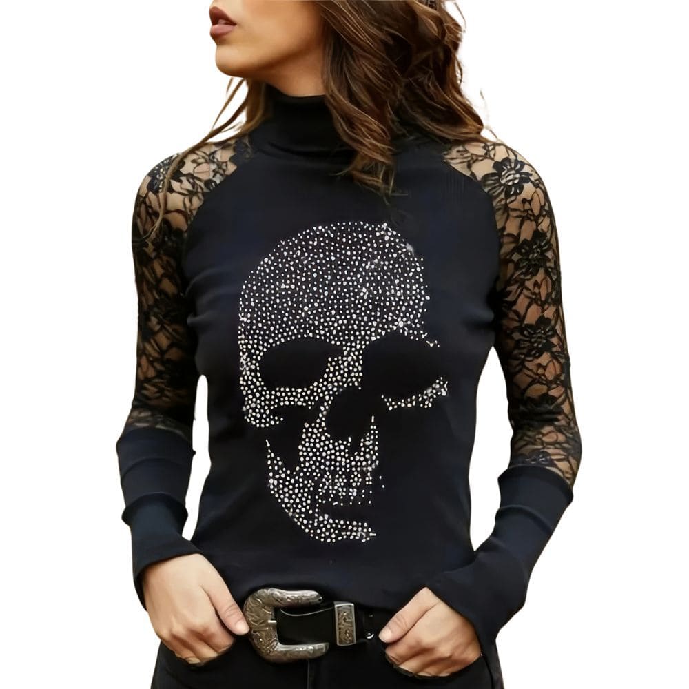 T-Shirt Crane Strass Femme