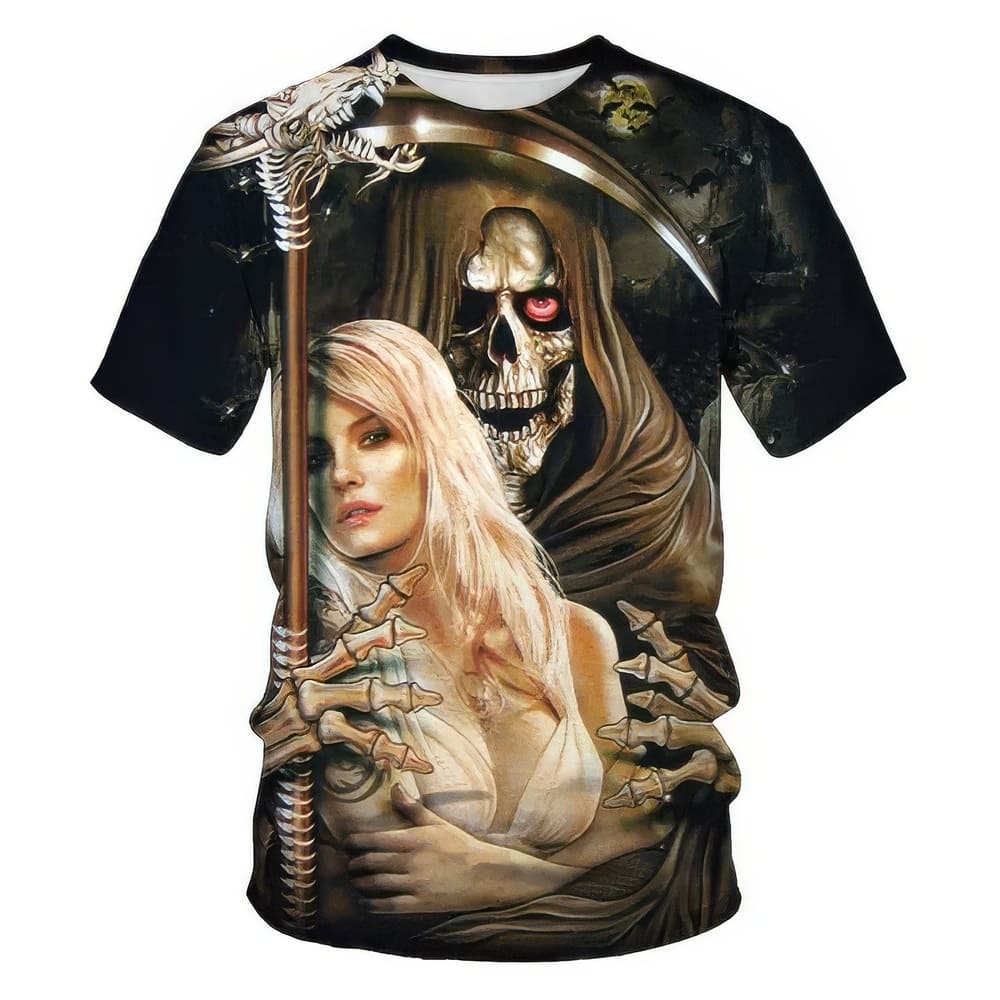 T-Shirt Faucheuse et Femme Blonde