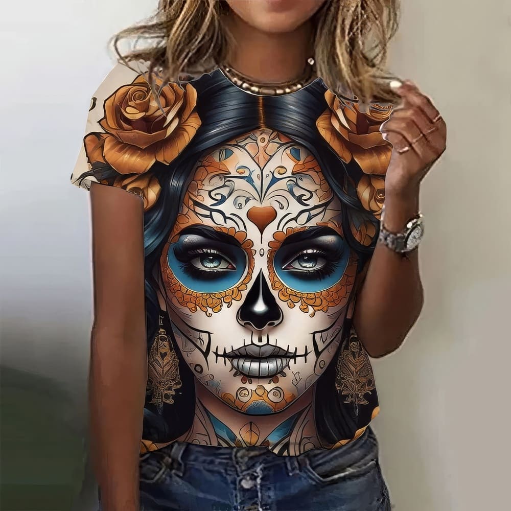 T-Shirt Crane Dia de Los Muertos