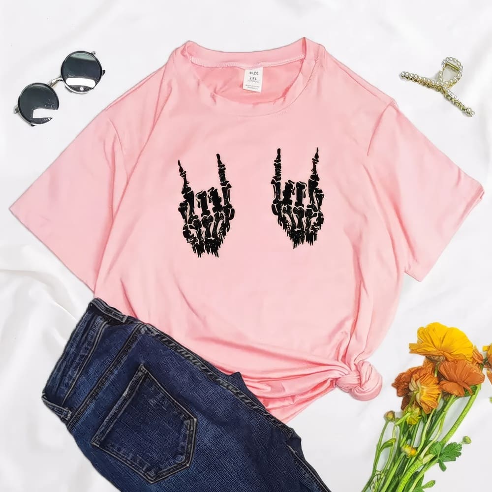 T-Shirt Femme - Mains de Squelette