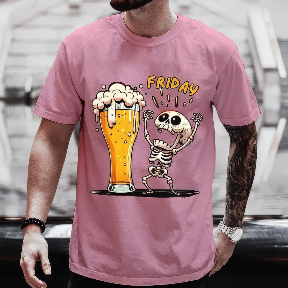 T-Shirt Squelette Drole Alcool