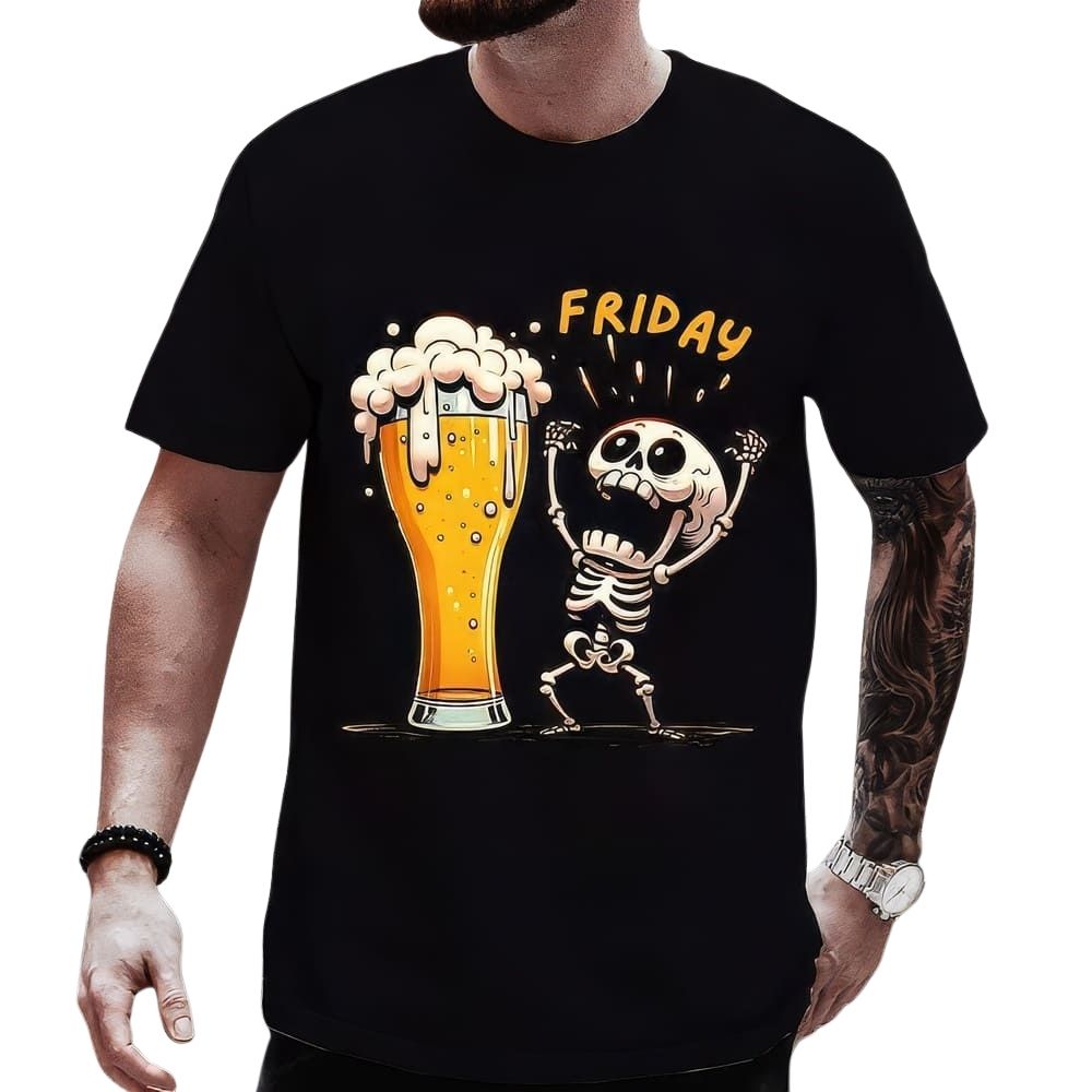T-Shirt Squelette Humour Bière
