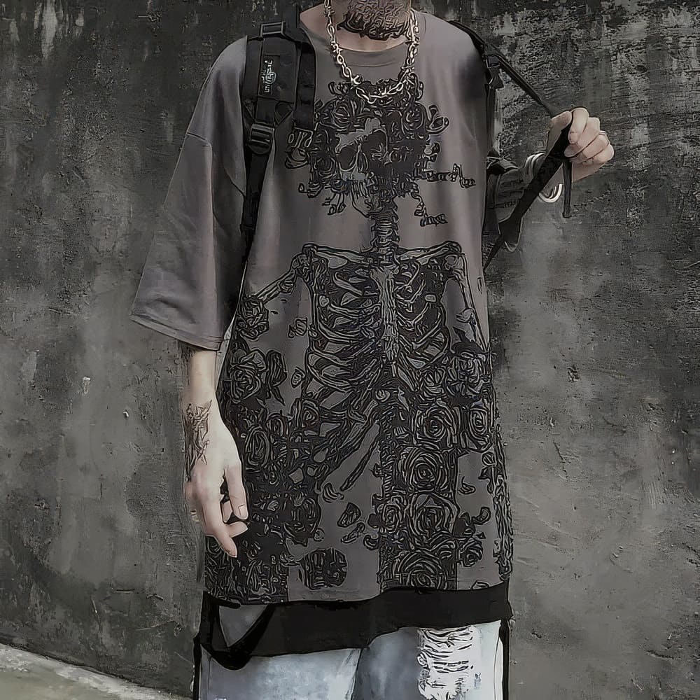 T-Shirt Squelette Oversize