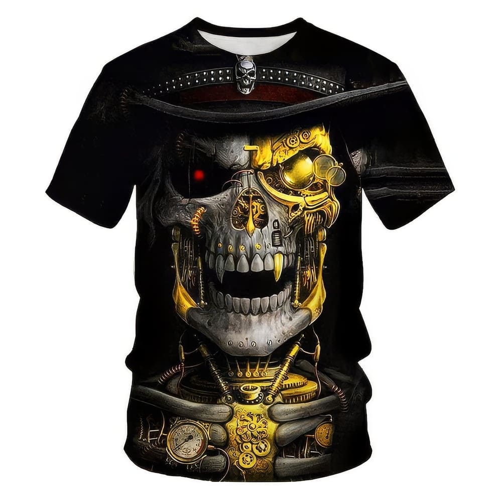 T-Shirt Tête de Mort Steampunk