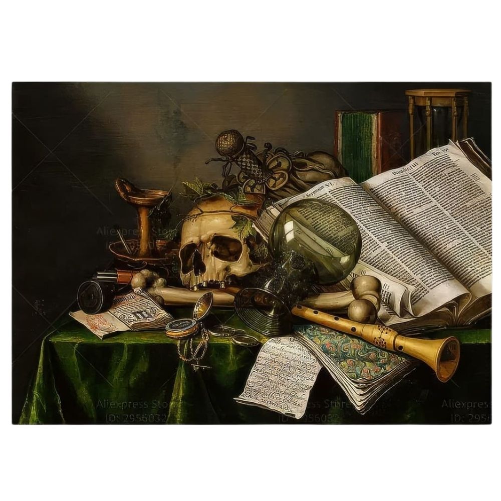 Tableau Tête de Mort Vintage