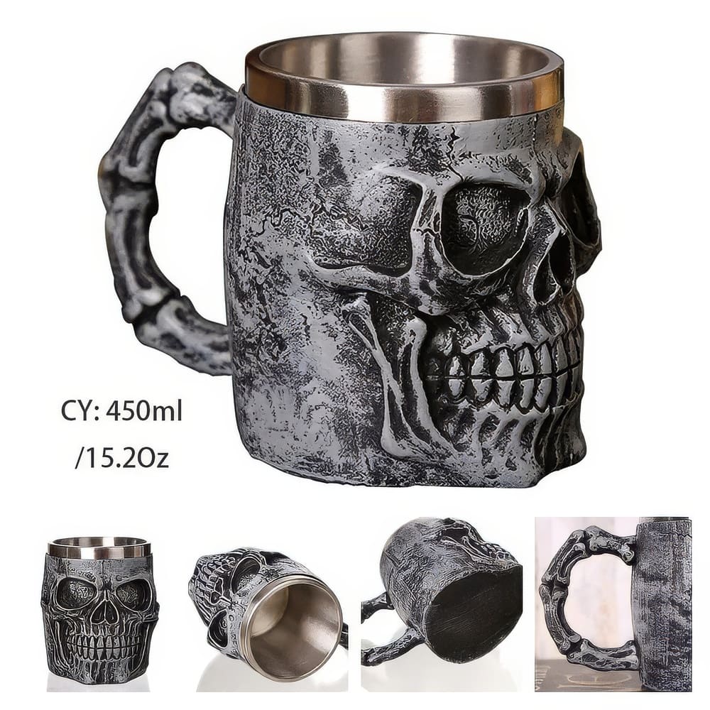 Mug Tête de Mort Argenté