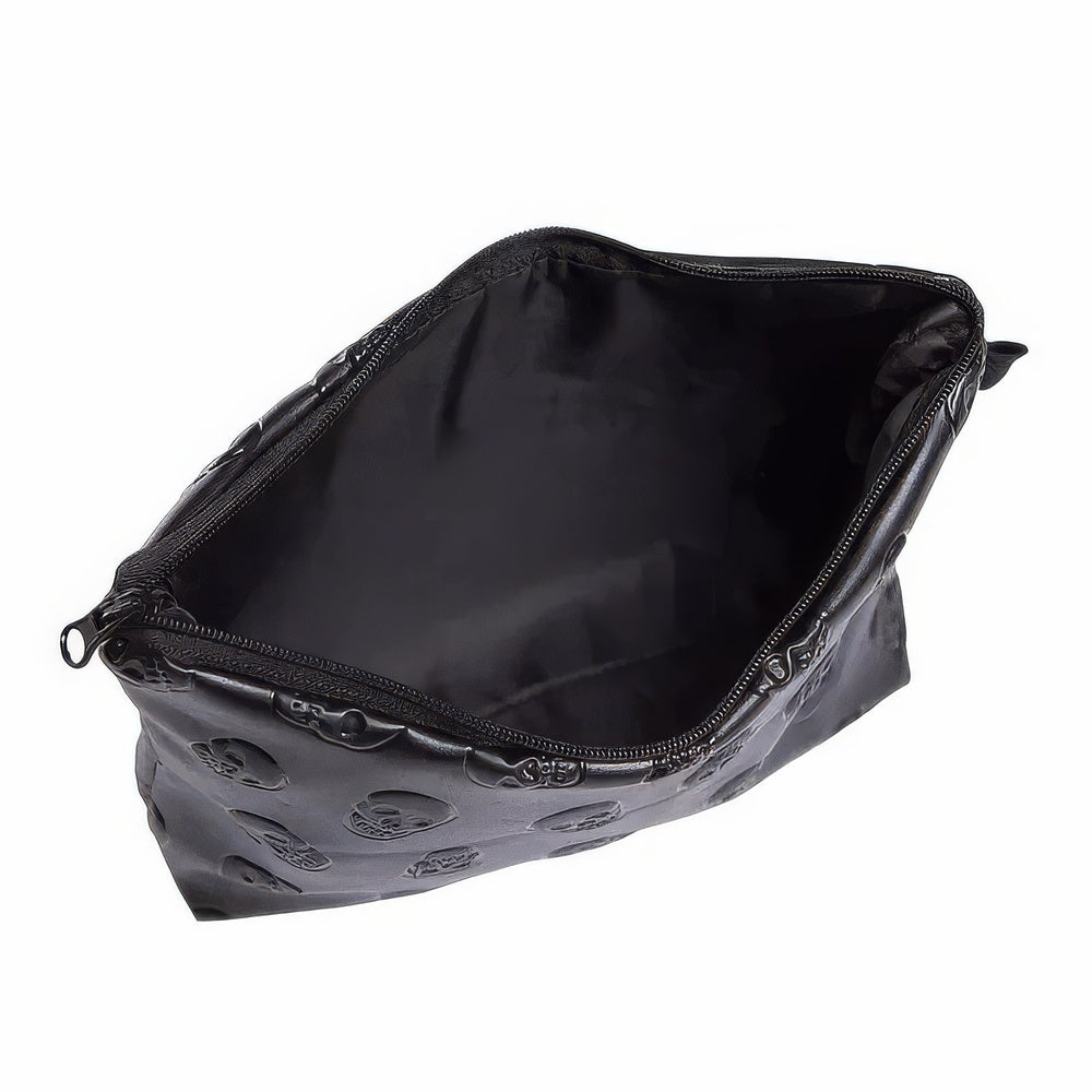 Trousse à Fermeture Zip Tête de Mort