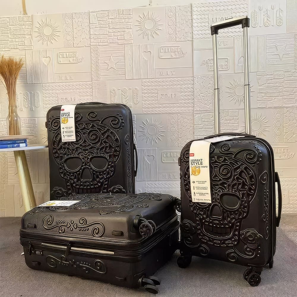 Valise Tête de Mort Noire