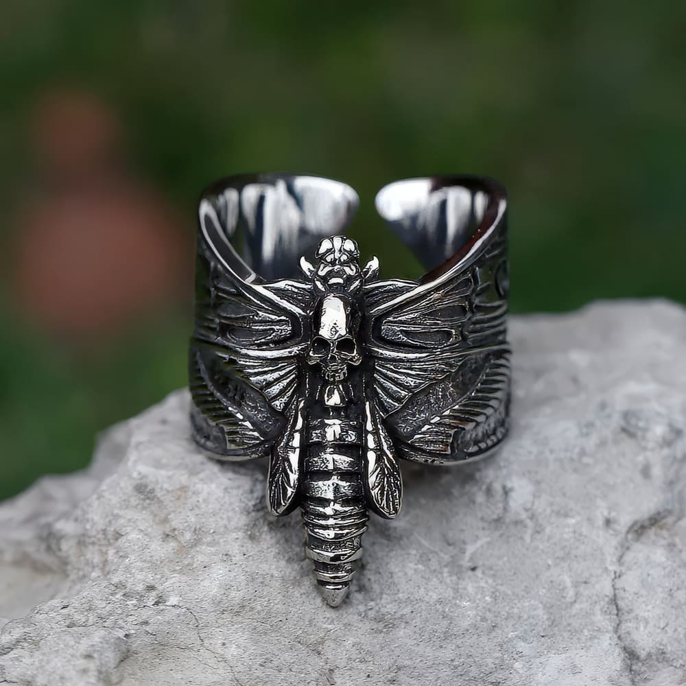 Bague  Tête de Mort Insectes