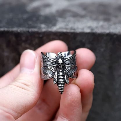 Bague Papillon Tête de Mort