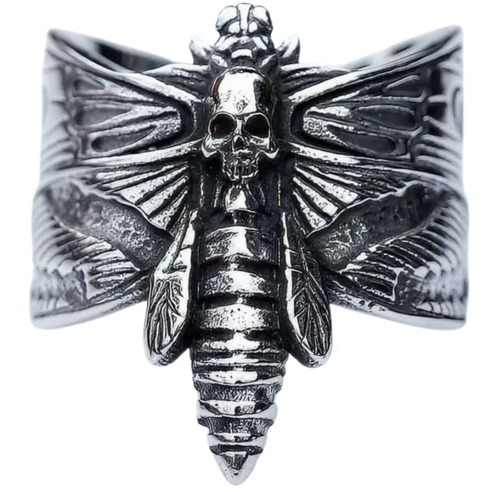 Bague Papillon Tête de Mort