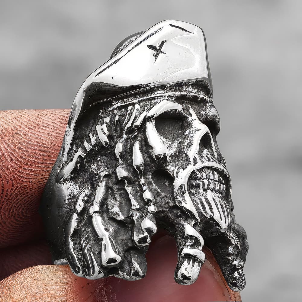 Bague Tête de Mort Capitaine Pirate