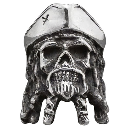 Bague Tête de Mort Capitaine Pirate