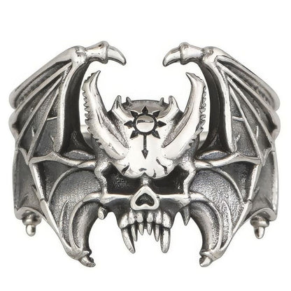 Bague Tête de Mort Chauve Souris