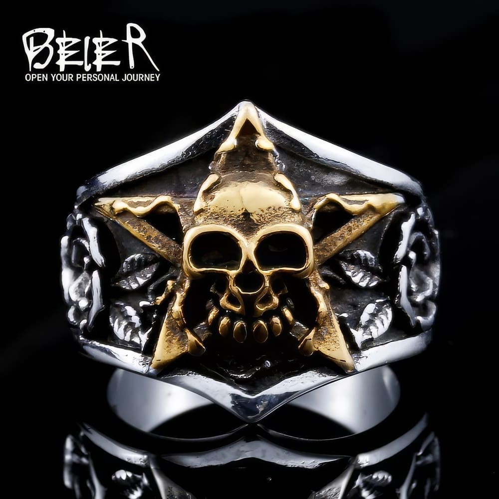 Bague Skull Star