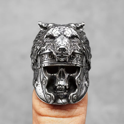 Bague Skull Guerrier Romain