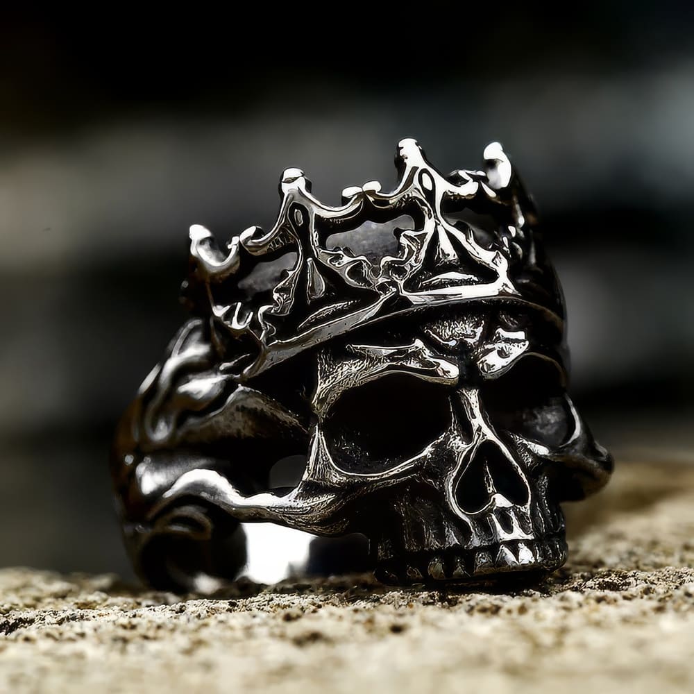 Bague Tête de Mort Couronne