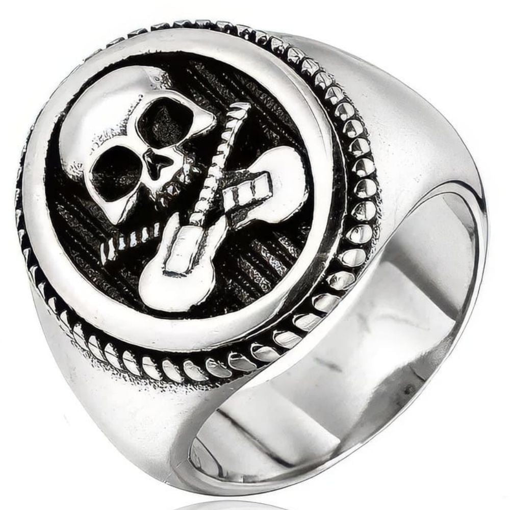 Bague Tête de Mort Musicien