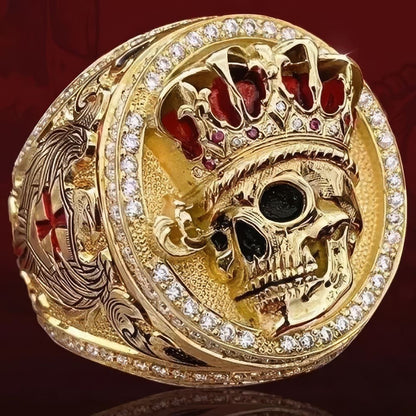 Bague Tête de Mort Couronne de Prince