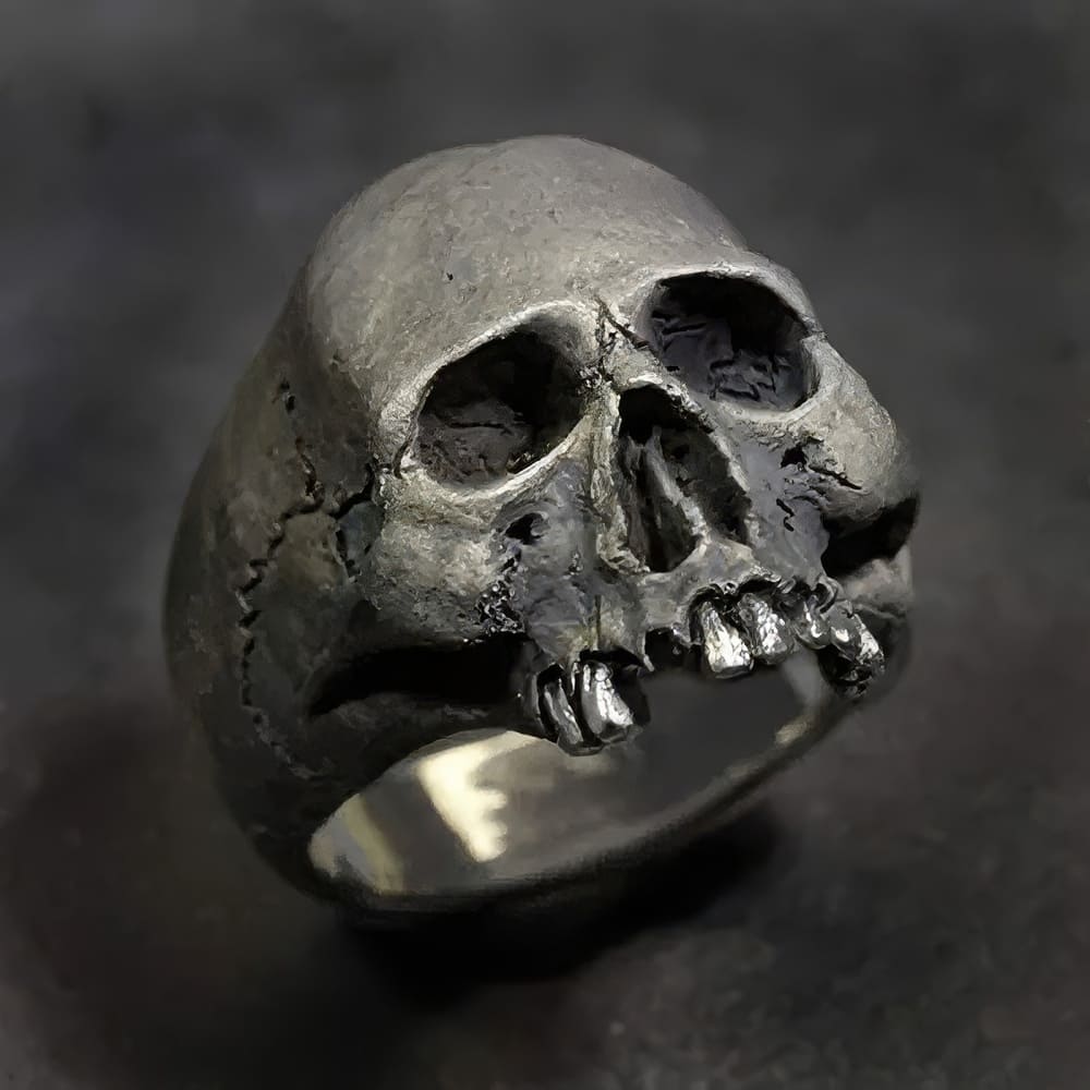 Bague Tête de Mort Défoncée