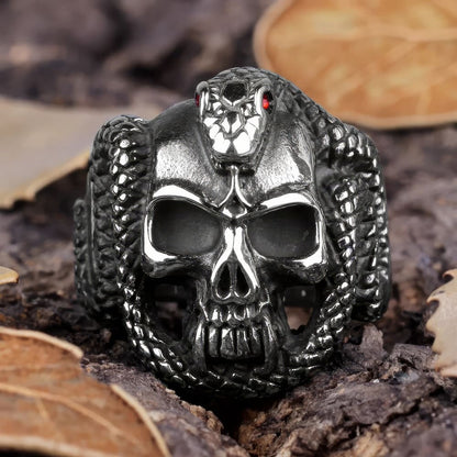 Bague Tête de Mort Snake