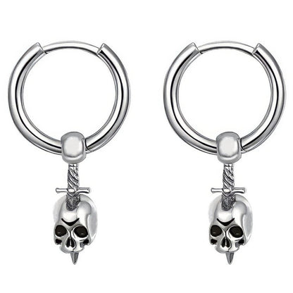 Boucles D'Oreilles Tête De Mort Gothique