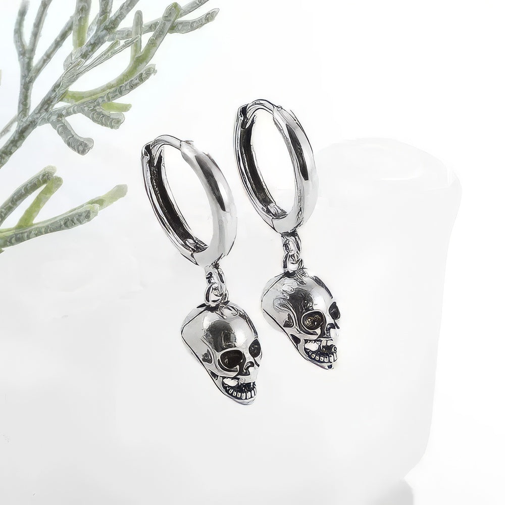 Boucles d'Oreilles Tête de Mort Punk