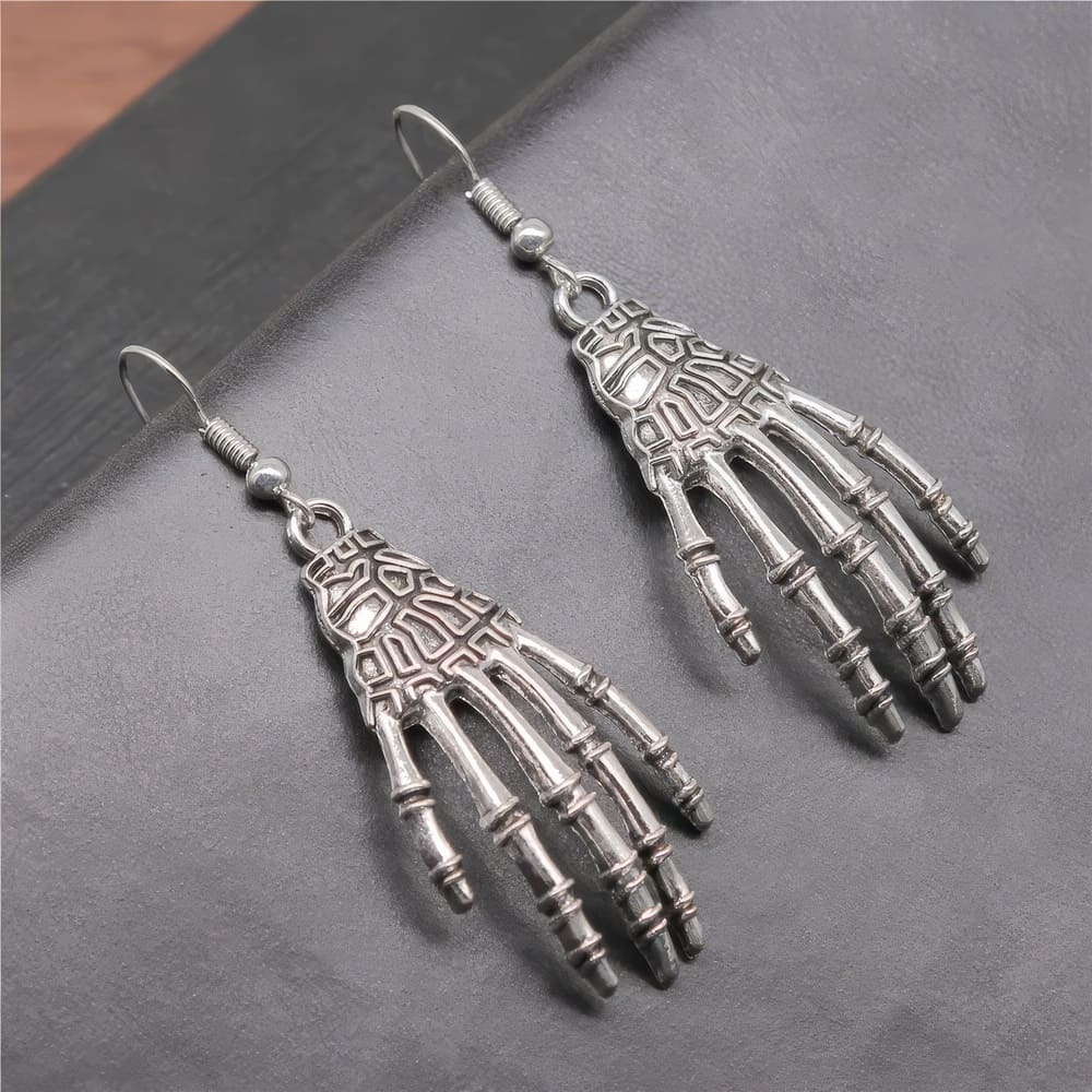 Boucles d'Oreilles Main de Squelette