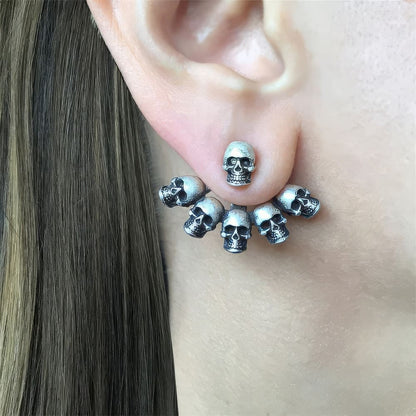 Boucles d'Oreilles Tête de Mort Multiples