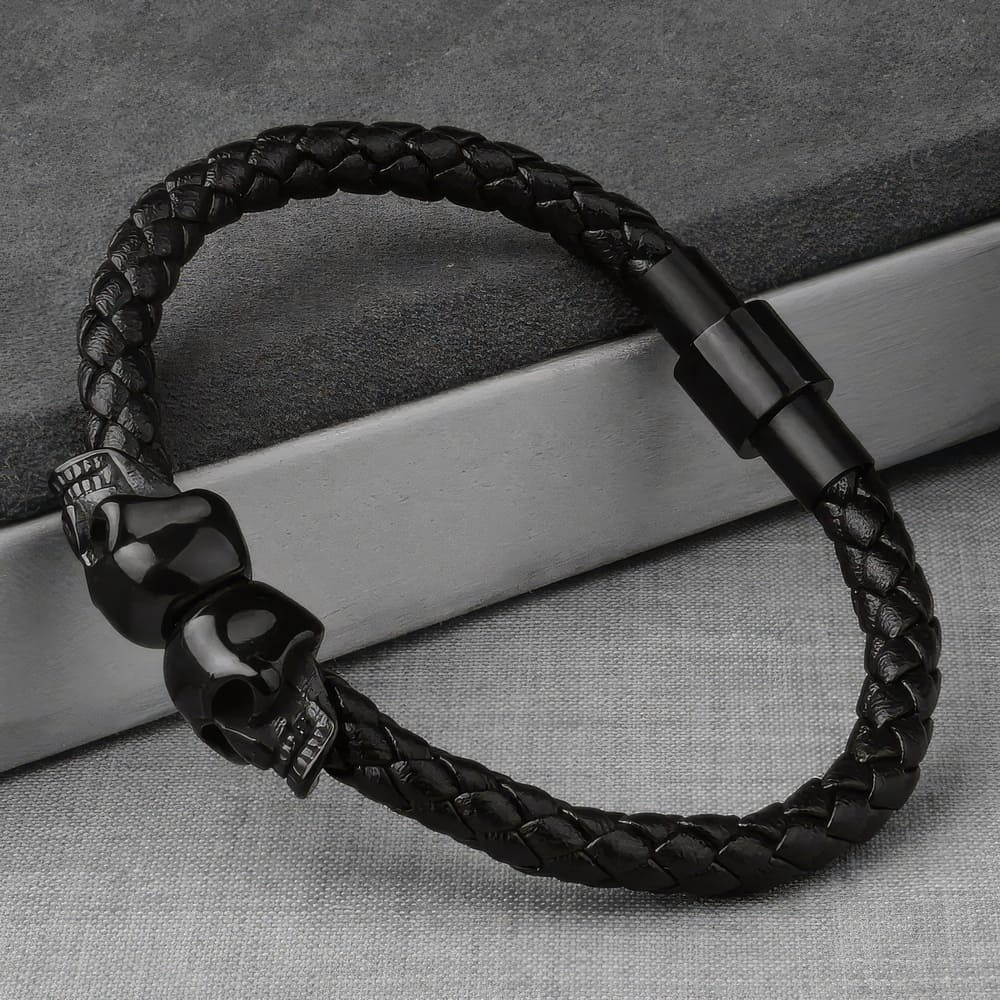 Bracelet Double Tête de Mort